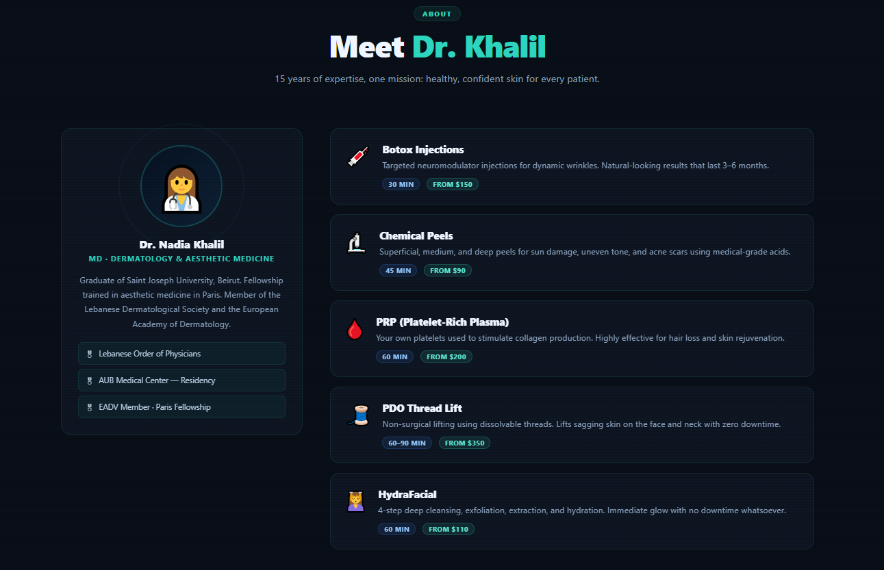 Dr. Khalil Clinic services